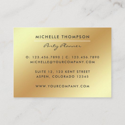 Dark Iridescent Balloons Event Coordinator Busine Visitekaartje (Achterkant)