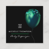 Dark Iridescent Balloons Event Coordinator Vierkante Visitekaartje (Voorkant)