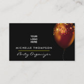 Dark Iridescent Balloons Event Coordinator Visitekaartje (Voorkant)