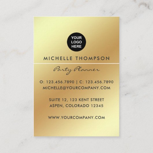 Dark Iridescent Balloons Event Coordinator Visitekaartje (Achterkant)