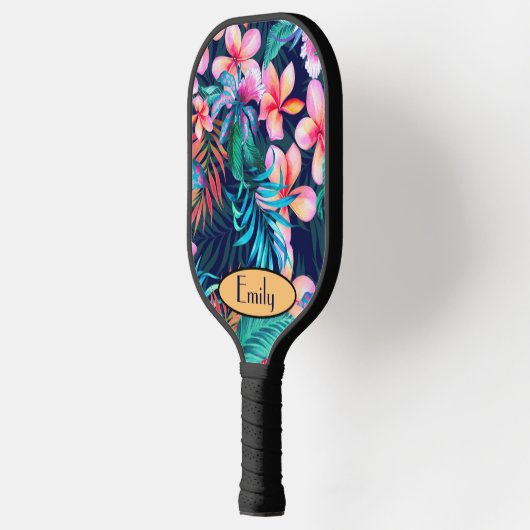 Dark Island Flowers Personalized Pickleball Paddle (Links)