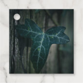 Dark Ivy Leaf Natuur Foto Bedankjes Labels (Voorkant)