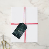 Dark Ivy Leaf Natuur Foto Cadeaulabel (Met Touw)