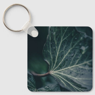Dark Ivy Leaf Natuur Foto Sleutelhanger