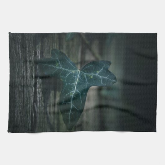 Dark Ivy Leaf Natuur Foto Theedoek (Horizontaal)