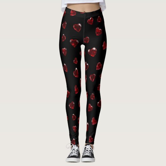 Dark Jeweled Heart Leggings (Voorkant)