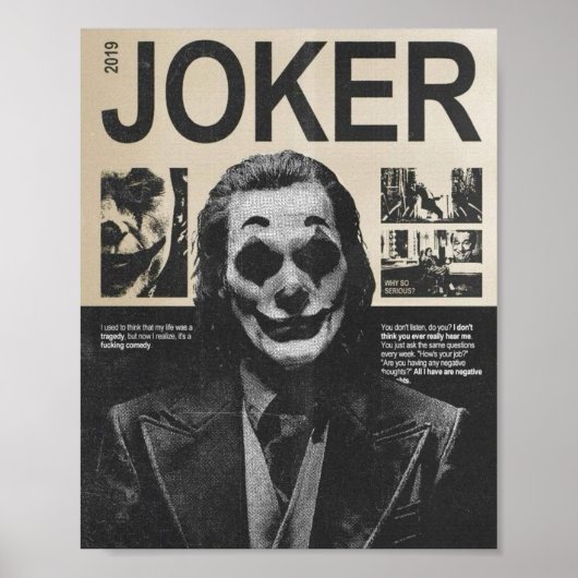 Dark Joker Poster – Gritty Urban Clown Mask Art (Voorkant)