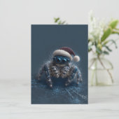 Dark Jumping Spider Christmas Cards Feestdagenkaart (Staand voorkant)