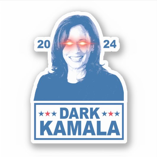 Dark Kamala 2024 Sticker (Voorkant)