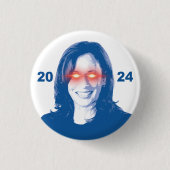 Dark Kamala Harris 2024 Ronde Button 3,2 Cm (Voorkant)