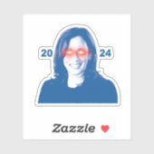 Dark Kamala Harris 2024 Sticker (Vel)