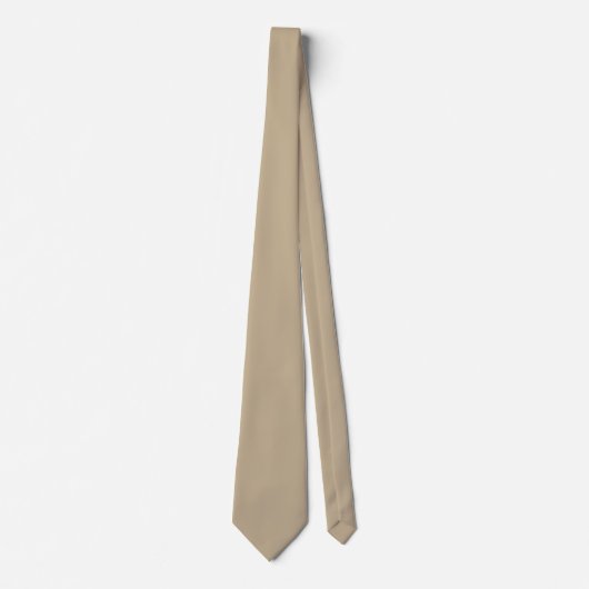 Dark Khaki C3B091 Kleur - Optie om naam toe te voe Stropdas (Voorkant)