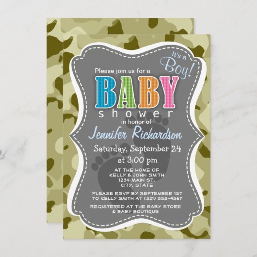 Dark Khaki Camo; Camouflage Kaart (Voorkant / Achterkant)