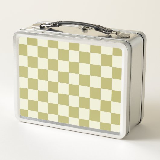 Dark Khaki en Beige Checkerboard (Achterkant)