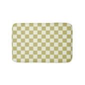 Dark Khaki en Beige Checkerboard Badmat (Voorkant)