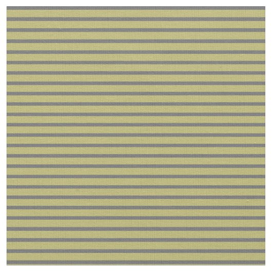 Dark Khaki en Dim Grey Stripes/Lines Pattern Stof (Close Up)