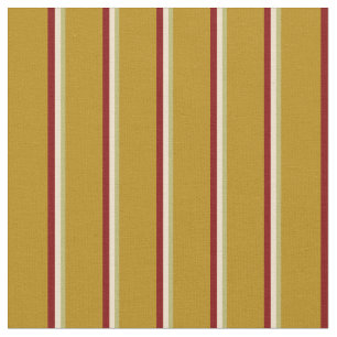 Dark Khaki, Tan, Maroon en Donkere Goldenrod Lines Stof