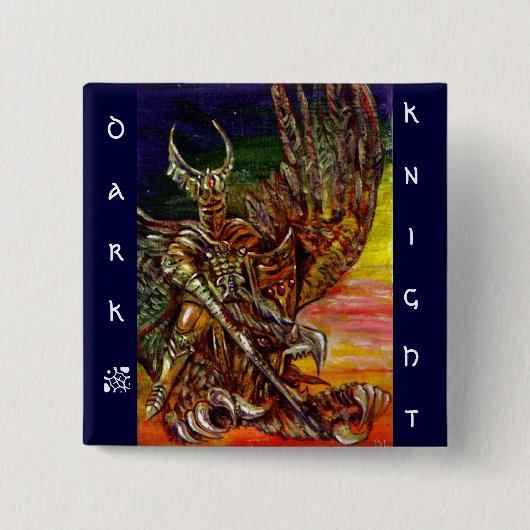 DARK KNIGHT 2 VIERKANTE BUTTON 5,1 CM (Voorkant)