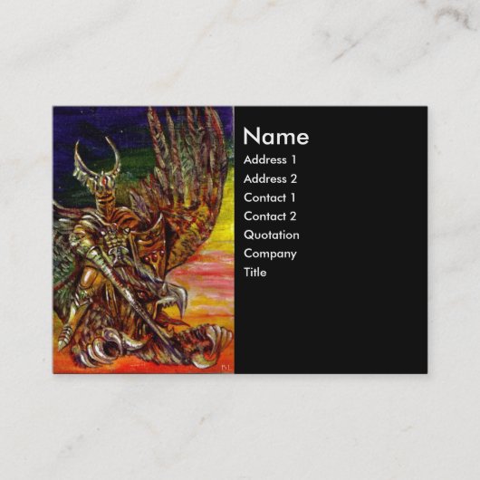 DARK KNIGHT Black Visitekaartje (Voorkant)