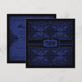 Dark Knight BRS Invitation Square Kaart (Voorkant / Achterkant)