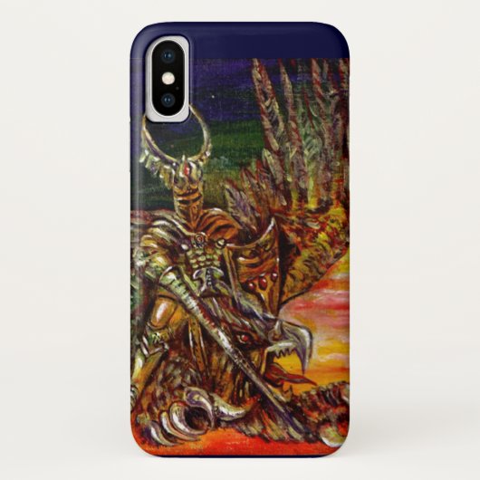 DARK KNIGHT EN DRAGON Fantasy Case-Mate iPhone Case (Achterkant)