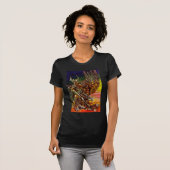 DARK KNIGHT EN DRAGON Fantasy T-shirt (Voorkant volledig)
