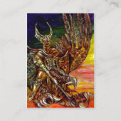 DARK KNIGHT EN DRAGON Fantasy White Visitekaartje (Achterkant)