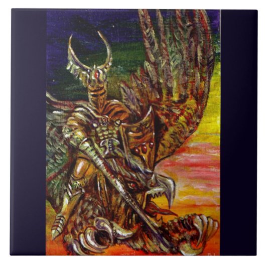 DARK KNIGHT Fantasy Tegeltje (Voorkant)