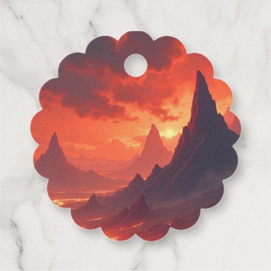 Dark Knight of Flame Bedankjes Labels (Achterkant)