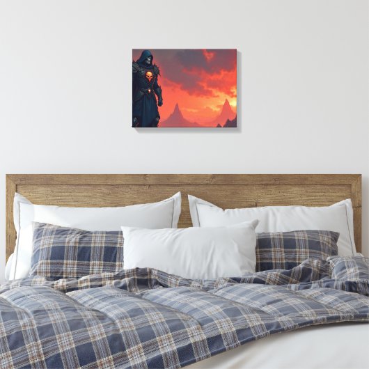 Dark Knight of Flame Canvas Afdruk (Insitu (Slaapkamer))
