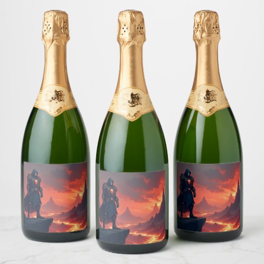 Dark Knight of Flame Sparkling Wijnetiket (Flessen)