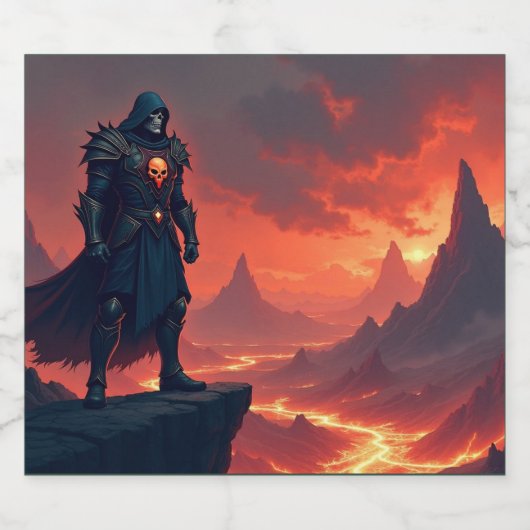 Dark Knight of Flame Sparkling Wijnetiket (Enkel label)