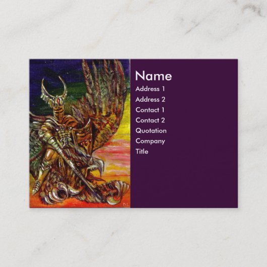 DARK KNIGHT Paars Visitekaartje (Voorkant)