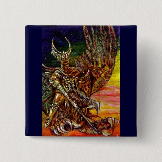 DARK KNIGHT VIERKANTE BUTTON 5,1 CM (Voorkant)