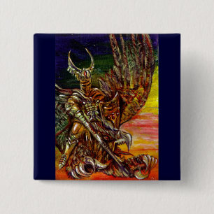 DARK KNIGHT VIERKANTE BUTTON 5,1 CM