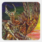 Dark Knight Vierkante Sticker (Voorkant)