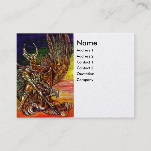 DARK KNIGHT White Pearl Paper Visitekaartje (Voorkant)