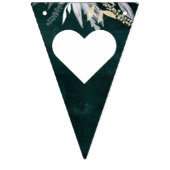 Dark  Krans Bunting Flags Emerald Vlaggetjes (Eerste vlag)