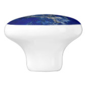 Dark Lapis Lazuli Pattern Keramische Knop (Zijkant)