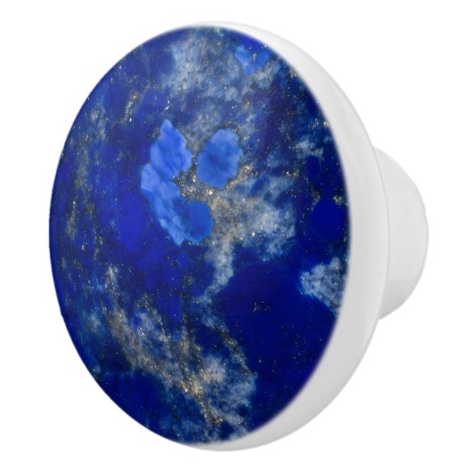 Dark Lapis Lazuli Pattern Keramische Knop (Rechts)