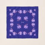 Dark Lavender Paars Orchids Square Chiffon Scarf Sjaal<br><div class="desc">Donkere lavender Paarse orchideeën op het marineslein Chiffon Scarf.</div>