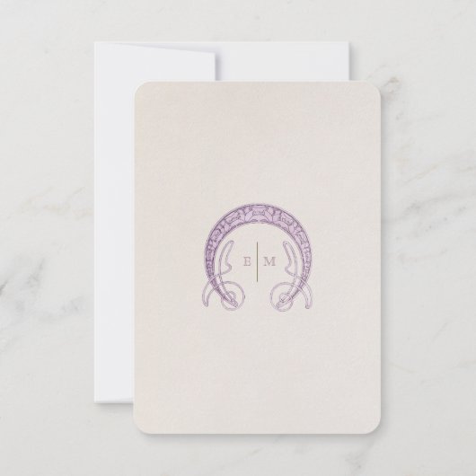 Dark Lavender Wedding INFO William Morris Kaart (Achterkant)
