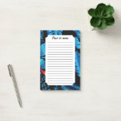 Dark Leafy Summer Tropical Hummingbird Post-it® Notes (Kantoor)