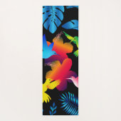 Dark Leafy Summer Tropical Hummingbird Yogamat (Achterkant)