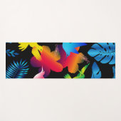 Dark Leafy Summer Tropical Hummingbird Yogamat (Voorkant (horizontaal))