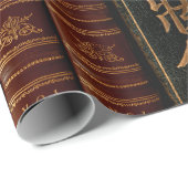 Dark Leather Book Spines Book Lovers Cadeaupapier (Rol Hoek)