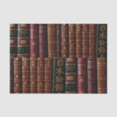 Dark Leather Book Spines Decoupage Tissuepapier (Voorkant)