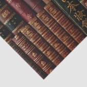 Dark Leather Book Spines Decoupage Tissuepapier (Detail)