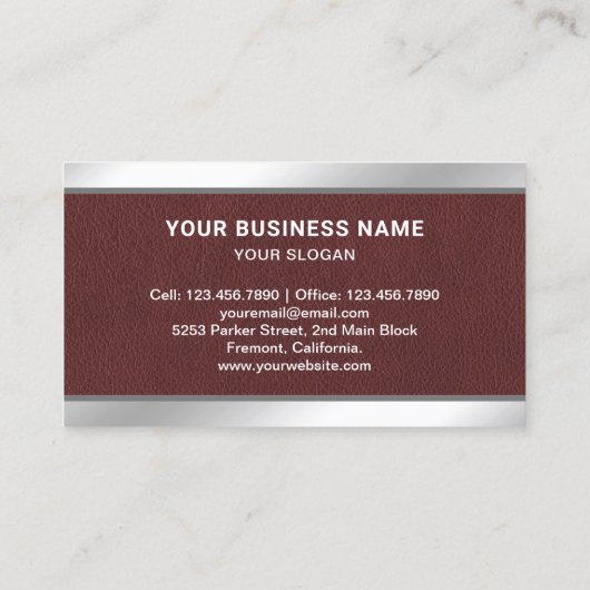 Dark Leather Laptop PC Computer Repair Technician Visitekaartje (Achterkant)