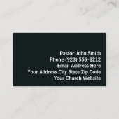 Dark Light Empty Tomb Three Crosses Pastor Visitekaartje (Achterkant)